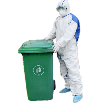 Тип 3b 4b CAT III Hazmat больницы защитного Coverall изоляции PPE химический с капюшоном