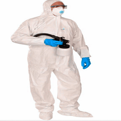 С капюшоном тип Coverall CAT III больницы костюма предохранения от 3b 4b устранимый белый