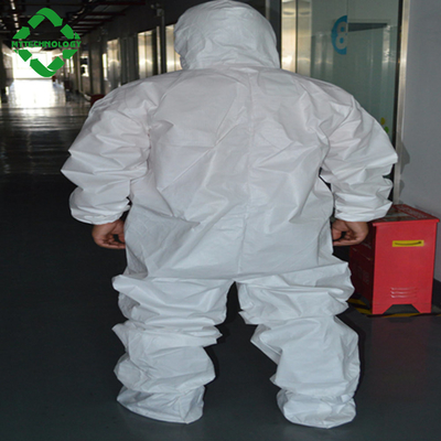 Водоустойчивые белые устранимые Microporous Coveralls l