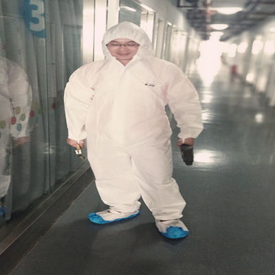 Устранимый Microporous тип 5 Coveralls SMS PP белый защитный/6