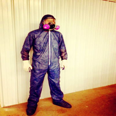 устранимая защитная одежда человека Coverall 55gsm водоустойчивая