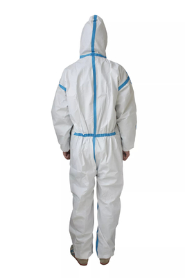 Coverall SMS белого Coverall PPE устранимый для промышленной формы Workwear